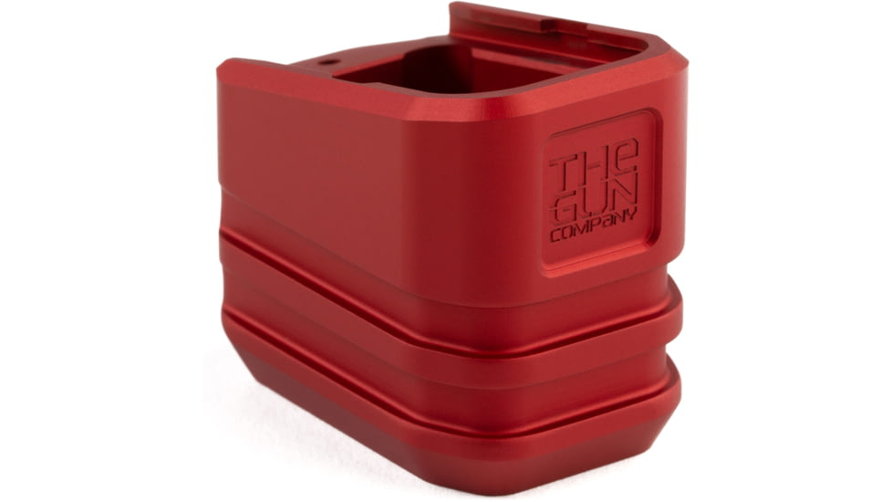 The Gun Company The Gun Co +5 Magazine Extension for Glock 19, Red, TGCGBP195RED-5RD
