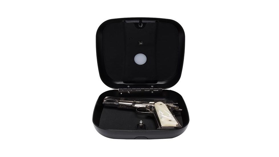 The GunBox Echo Plus Biometric Safe, Wifi Enabled, Fingerprint/Keypad/RFID Access, Carbon Black, GBEP-CB