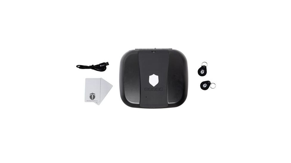 The GunBox Echo Plus Biometric Safe, Wifi Enabled, Fingerprint/Keypad/RFID Access, Carbon Black, GBEP-CB