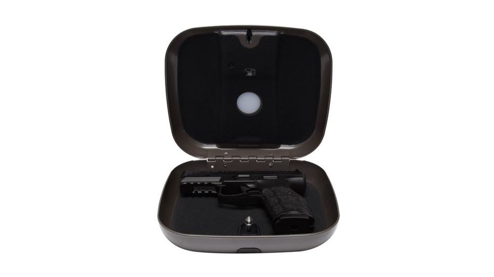 The GunBox Echo Plus Biometric Safe, Wifi Enabled, Fingerprint/Keypad/RFID Access, Gun Smoke, GBEP-GS