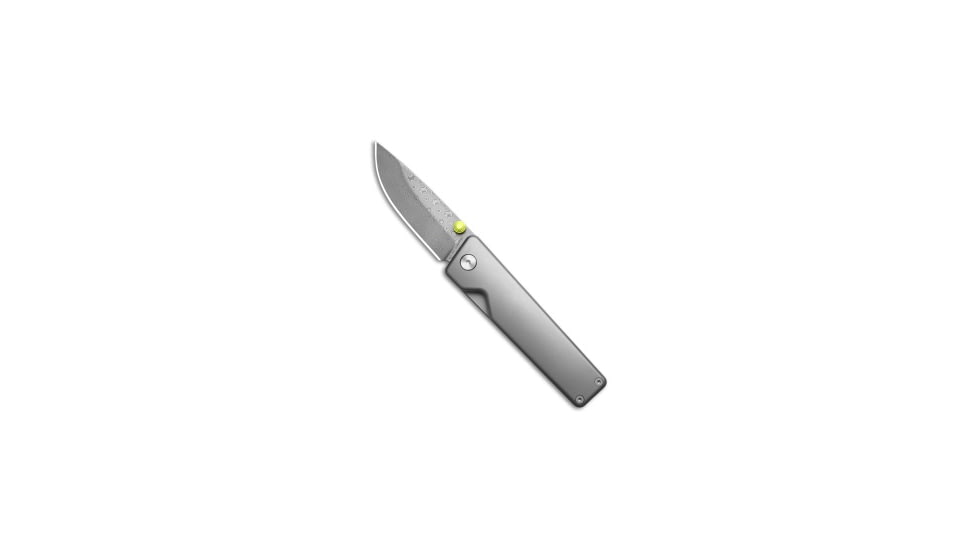 The James Brand The James Brand The Chapter 2 Frame Lock Knife Titanium 2.75" Damasteel, Gray, Damasteel, adult, BHQ-212919