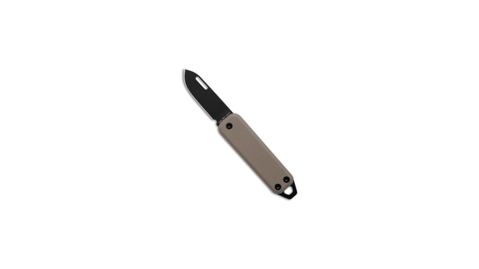 The James Brand The James Brand The Elko Slip Joint Keychain Knife Coyote Tan G-10 1.6" Black, Tan, Sandvik 12C27, adult, BHQ-195437
