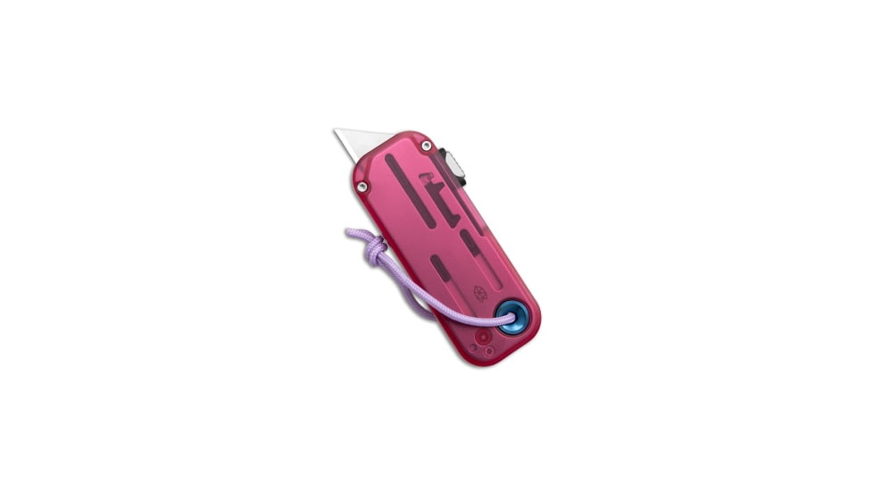 The James Brand The James Brand The Palmer Clear Utility Knife Mulberry + Blue Al 0.56" Satin, Red/Blue, -, adult, BHQ-235032