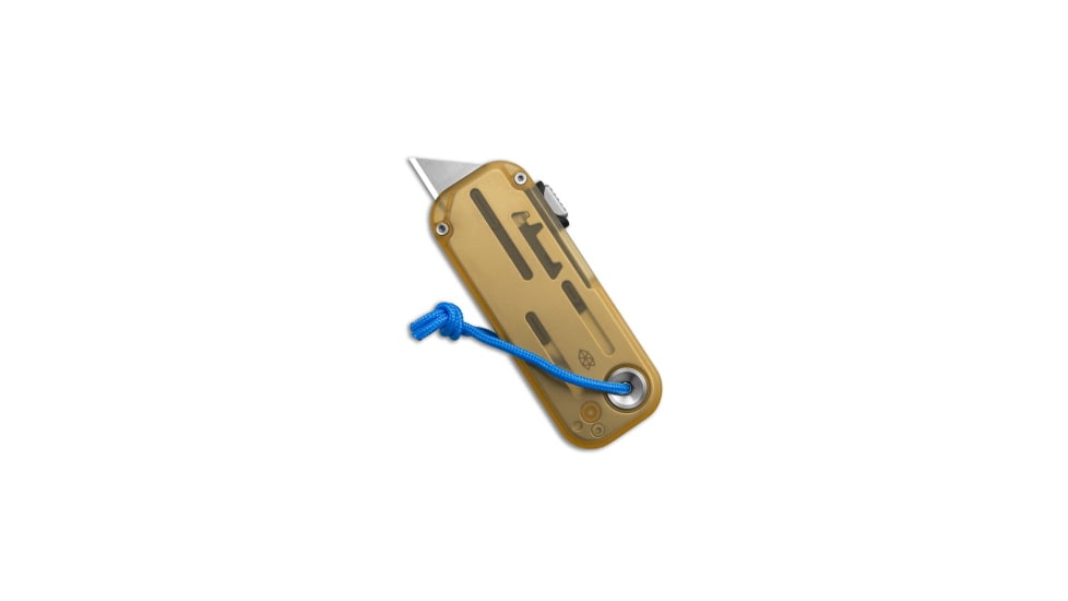 The James Brand The James Brand The Palmer Clear Utility Knife Olive Stone Al 0.56" Satin, Yellow, Steel, adult, BHQ-235033