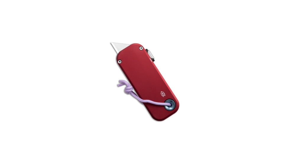 The James Brand The James Brand The Palmer Utility Knife Mulberry + Blue Aluminum 0.56" Satin, Red/Blue, -, adult, BHQ-235031