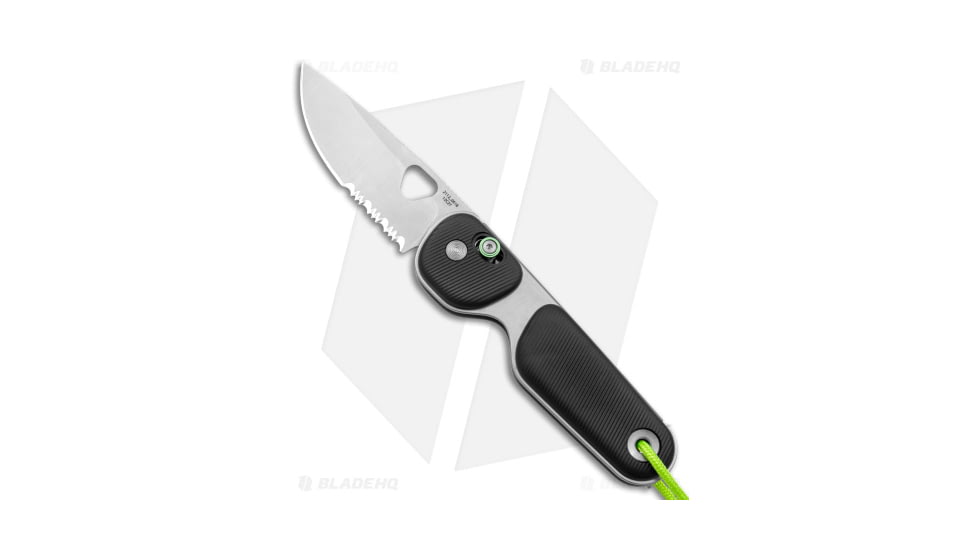 The James Brand The Redstone Slide Lock Folding Knife, 2.43in, Sandvik 12C27, Drop Point Blade, Polypropylene, Black Handle, Black/Gray, 6.125 inch, BHQ-144198