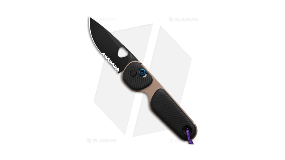 The James Brand The Redstone Slide Lock Folding Knife, 2.43in, Sandvik 12C27, Drop Point Blade, Polymer, Black/Brown Handle, Black/Brown/Black, 6.13 inch, BHQ-195189