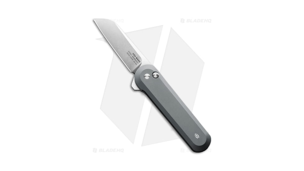 The James Brand The Wells MagnaCut Flipper Folding Knife, 2.875in, CPM MagnaCut, Sheepsfoot Blade, Aluminum, Gray Handle, Gray/Gray, 7.25 inch, BHQ-189503