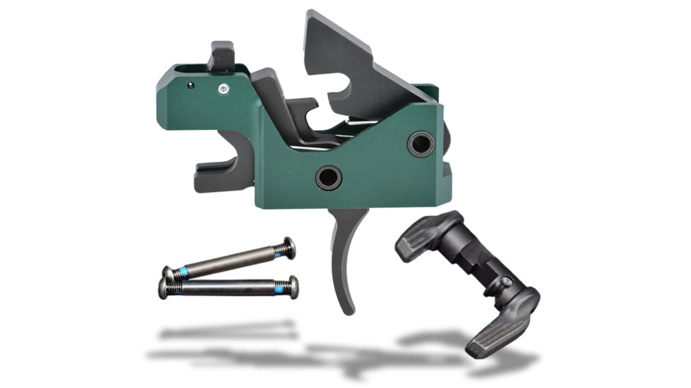 The Triggered Company The Disruptor AR-15 FRT 3 Position Drop In Forced Reset Rifle Trigger w/ Ambidextrous Safety Selector, AR-15, Curved, 3.7-4.1lb, Green, 3