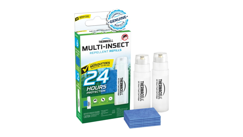 ThermaCELL Fuel-ZoneGuard Multi-Insect Repellent Refills, 2 Fuel Cartridges/6 Mats, 24h, MI2