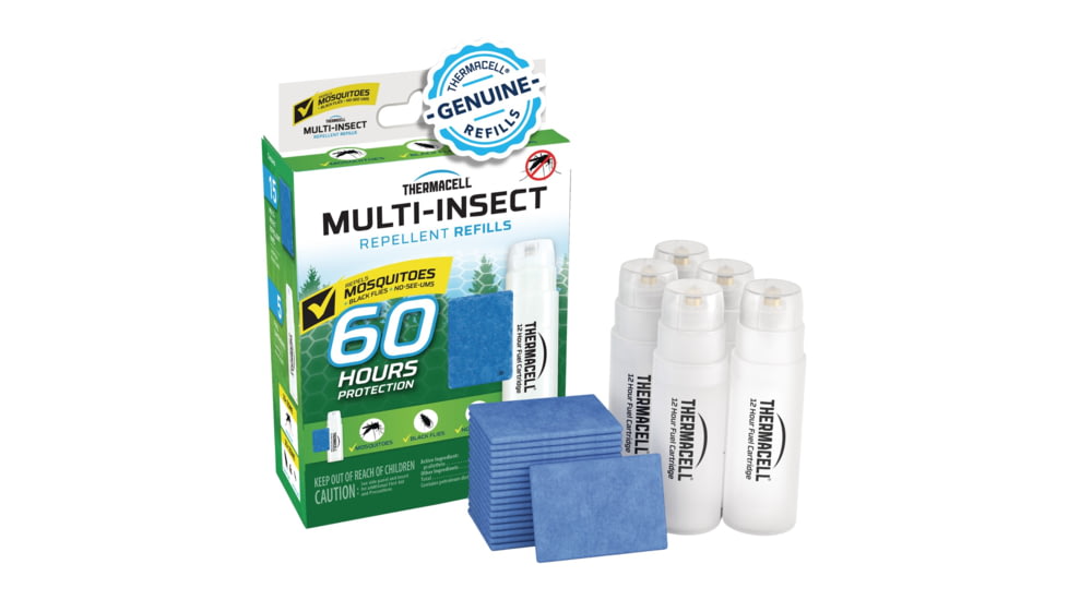 ThermaCELL Fuel-ZoneGuard Multi-Insect Repellent Refills, 4 Fuel Cartridges/15 Mats, 60h, MI5