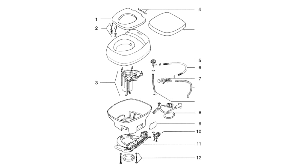 Thetford Aqua-Magic Aurora - Seat And Cover, Parchment, 36769