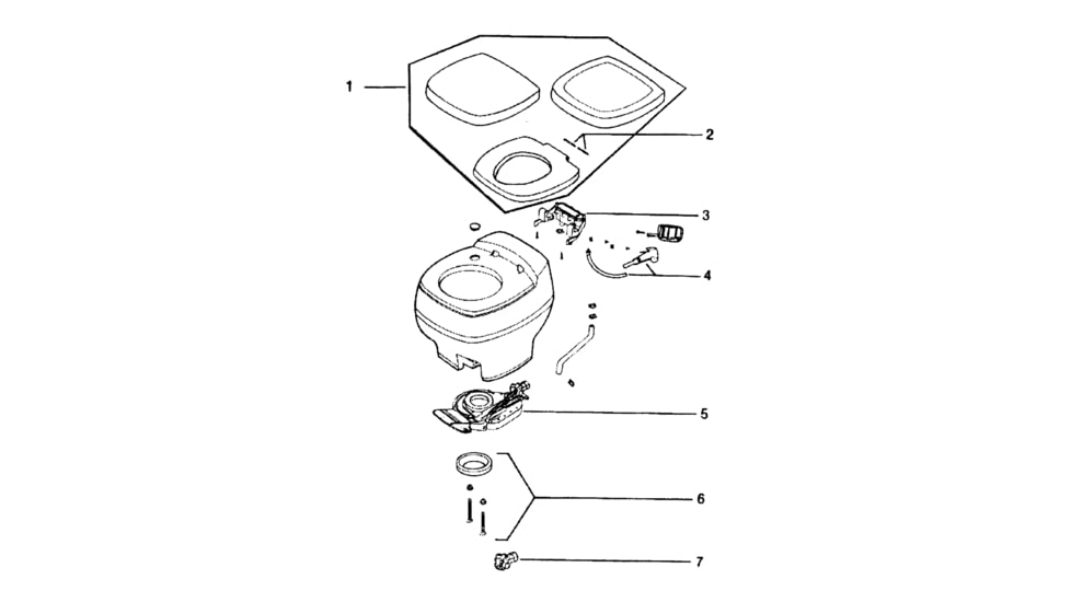 Thetford Aqua-Magic Aurora - Seat And Cover, White, 36768