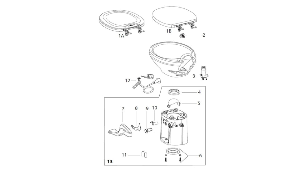 Thetford Nozzle For Aqua Magic Style II Toilets Bone, 34125