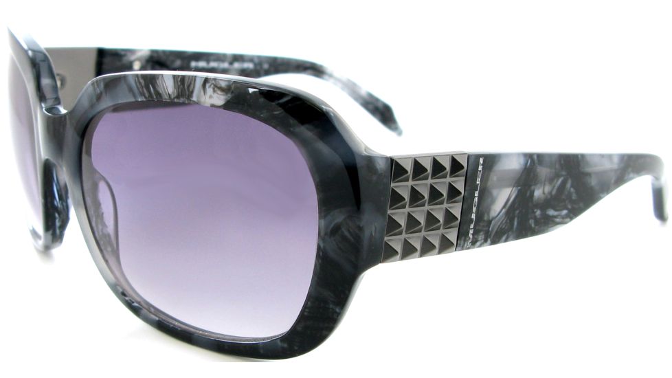Thierry Mugler 10211 Black-Grey Marble Frame, Purple Gradient Lenses Frame Womens Sunglasses, 57-18-125 10211-C5