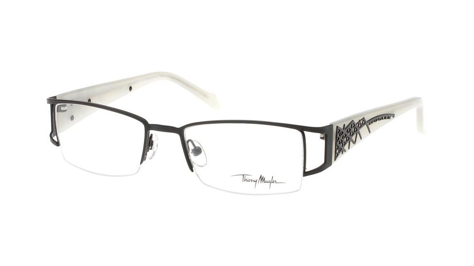 Thierry Mugler Progressive Eyeglasses9302 Black-Cream Frame, Women, 50-18-135 9302-C4PROG