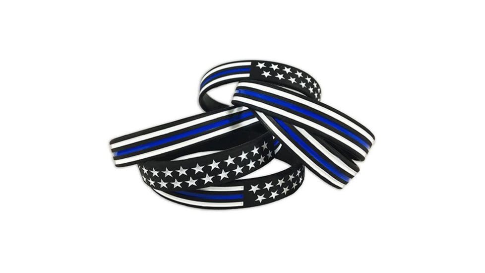 Thin Blue Line American Flag Bracelet, X-small, 6 Inch, Thin Blue Line - TBL-AM-BR-6-1