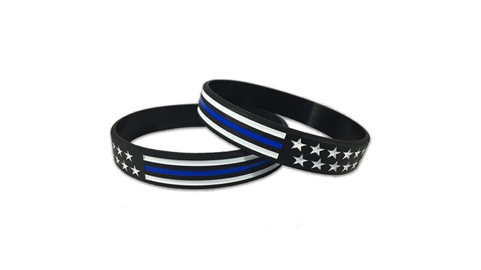 Thin Blue Line American Flag Bracelet, X-small, 6 Inch, Thin Blue Line - TBL-AM-BR-6-1
