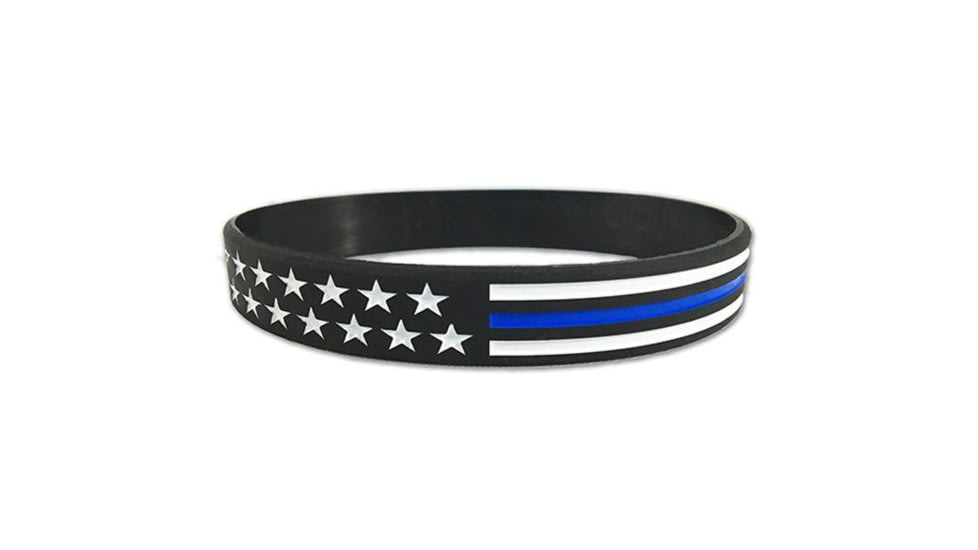 Thin Blue Line American Flag Bracelet, X-small, 6 Inch, Thin Blue Line - TBL-AM-BR-6-1