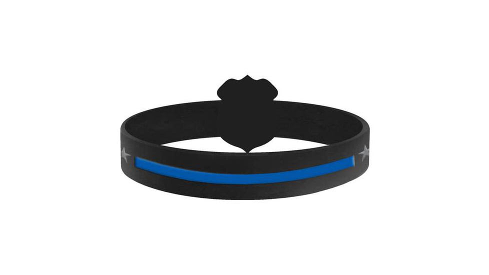 Thin Blue Line American Flag Shield Bracelet, Thin Blue Line - TBL-AM-SHIELD-9
