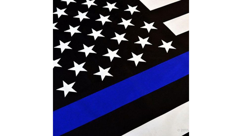 Thin Blue Line American Flag With Grommets, 4 X 6 Ft, Thin Blue Line - BLUE-AMERICAN-4X6