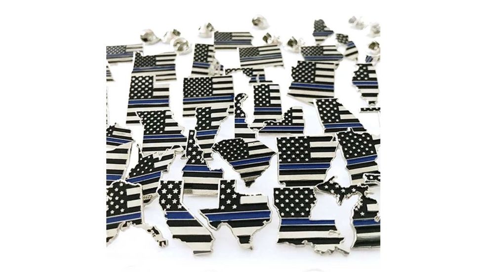 Thin Blue Line Arkansas, American Flag Pin, Thin Blue Line - AR-TBL-PIN