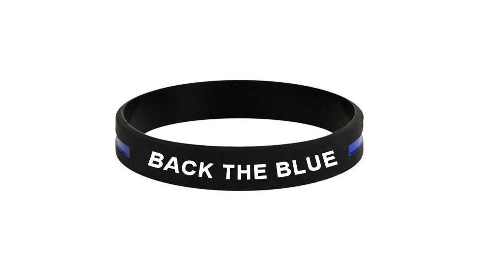 Thin Blue Line Back The Blue Bracelet, 9 Inch, Thin Blue Line - BACK-BLUE-BR-9