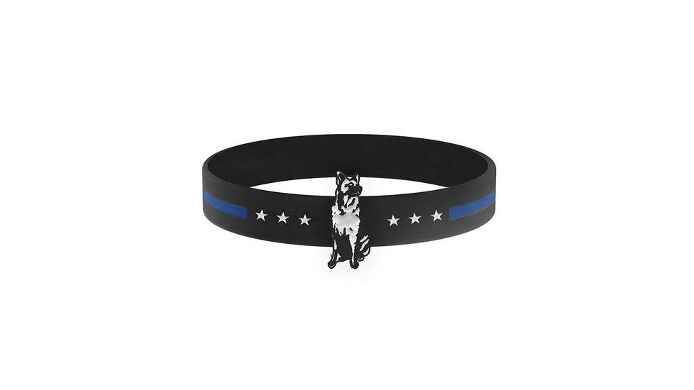 Thin Blue Line Bracelet - 7 Inch - , Thin Blue Line - BR-K9-DOG-TBL-7