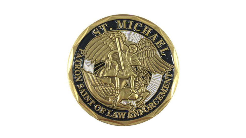 Thin Blue Line Challenge Coin, Saint Michael - COIN-MICHAEL