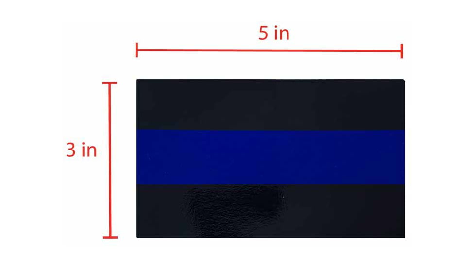 Thin Blue Line Classic Car Decal, 3 X 5 Inches, Reflective - TBL-BB-REFLECT