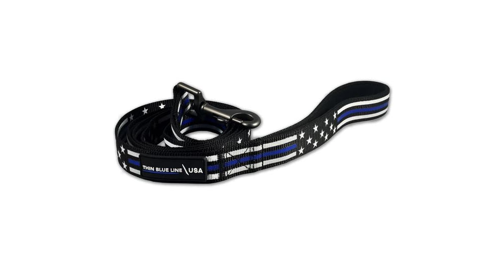 Thin Blue Line Dog Leash, Stars &amp; Stripes, Thin Blue Line - TBL-AM-LEASH