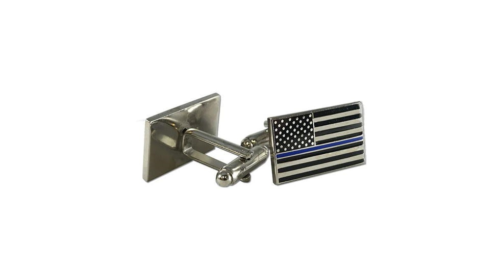 Thin Blue Line Flag Cufflinks Patches, CUFF-TBLA