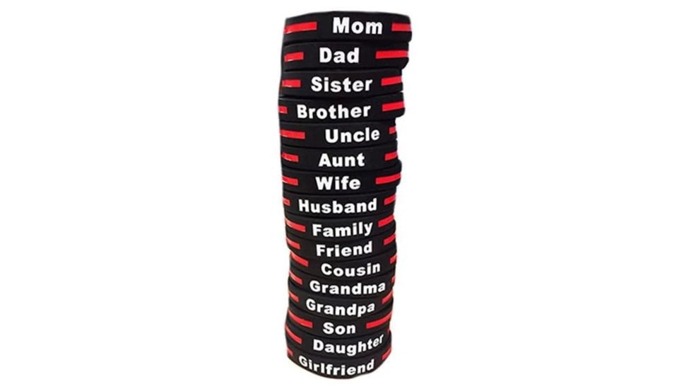 Thin Blue Line Friend - Thin Red Line Bracelet, 8 Inch - TRL-FRIEND-BR