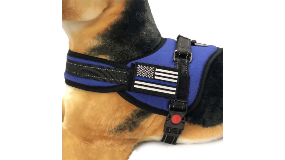 Thin Blue Line Harness With Patch, Thin Blue Line - DOG-HARN-TBL-MEDIUM-KIT