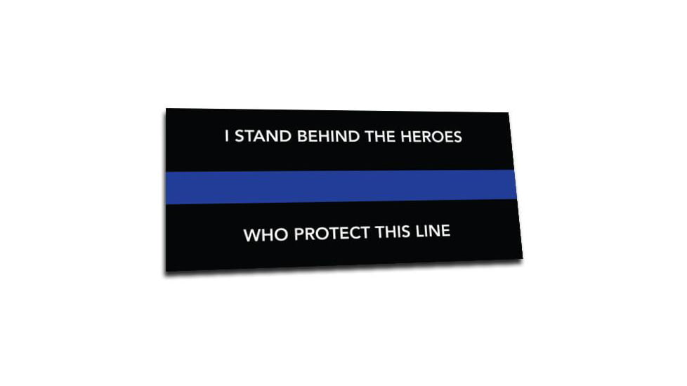 Thin Blue Line I Stand Behind Sticker, 9 X 4 Inches, Thin Blue Line - TBL-S-STANDBEHIND-94