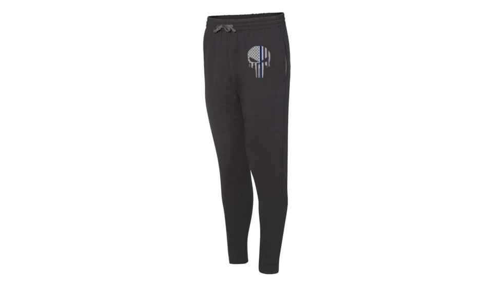 Thin Blue Line Joggers - , Skull, Black - SKULL-TBL-JOGGERS-BLK-XXL