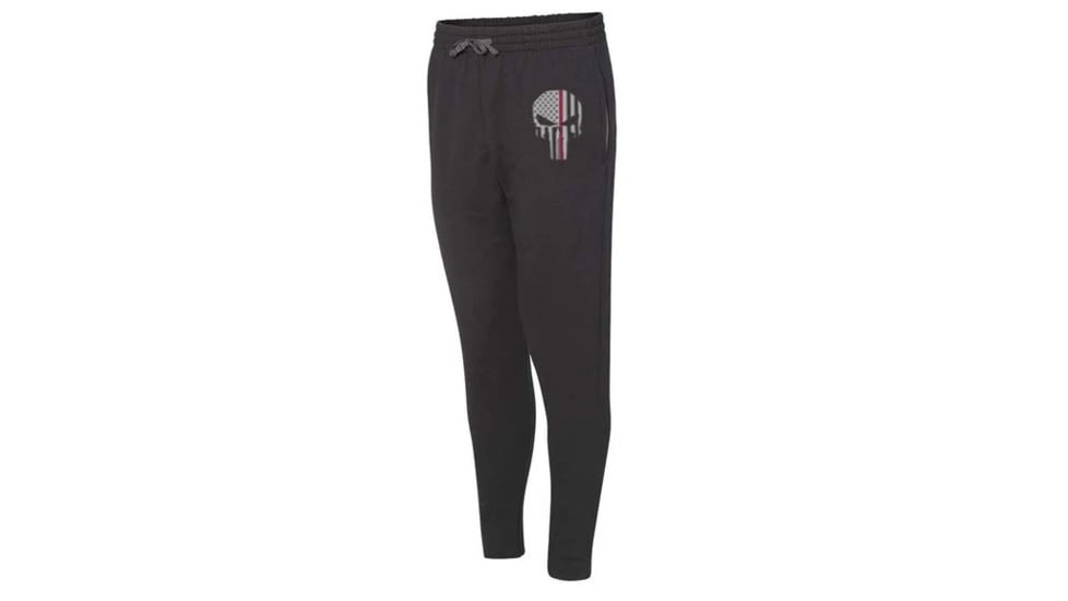 Thin Blue Line Joggers - Thin Red Line, Skull, Black - SKULL-TRL-JOGGERS-BLK-XXL