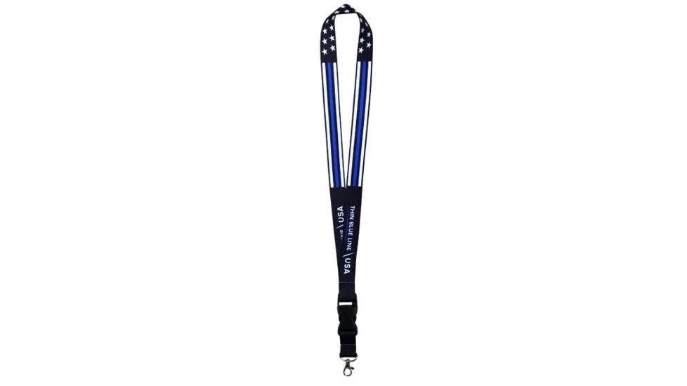 Thin Blue Line Lanyard - Stars And Stripes, Thin Blue Line - TBL-AM-LAN