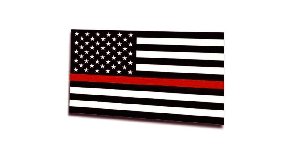 Thin Blue Line Magnet - Thin Red Line American 3 X 5 - MAG-TRL-AM-3X5