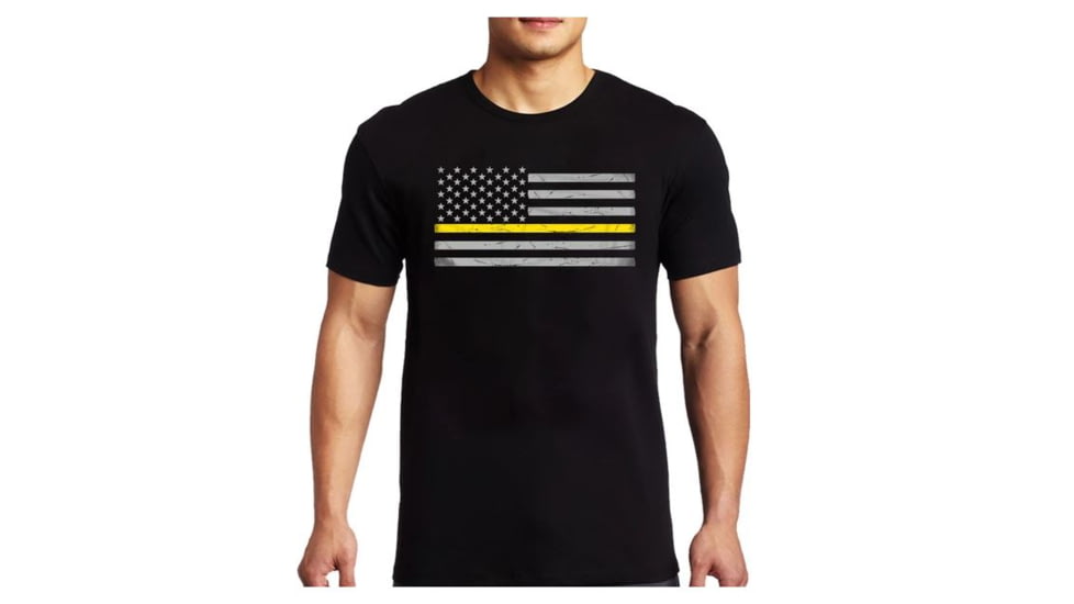 Thin Blue Line Men's - Short Sleeve Classic Thin Gold Line - MENS-CLASSIC-TGOLL-BLACK-XXL
