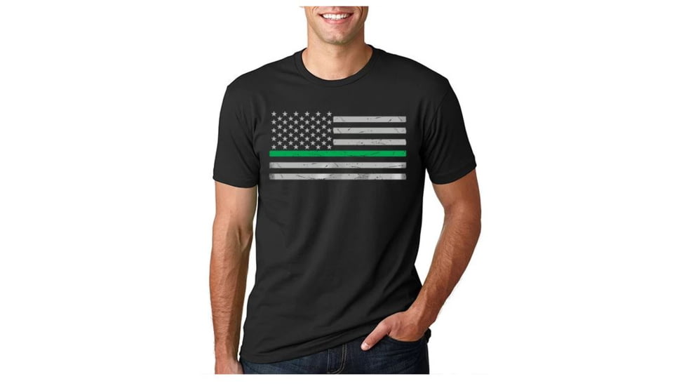 Thin Blue Line Men's - Short Sleeve Classic Thin Green Line - MENS-CLASSIC-TGL-BLACK-XXL