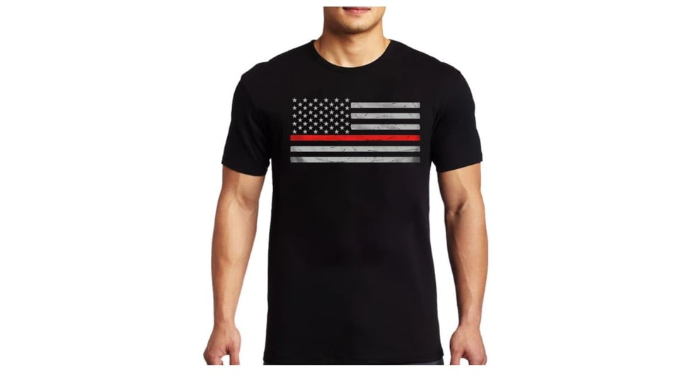 Thin Blue Line Men's - Short Sleeve Classic Thin Red Line - MEN-RFLG-BIG-LOGO-BLACK-XXL