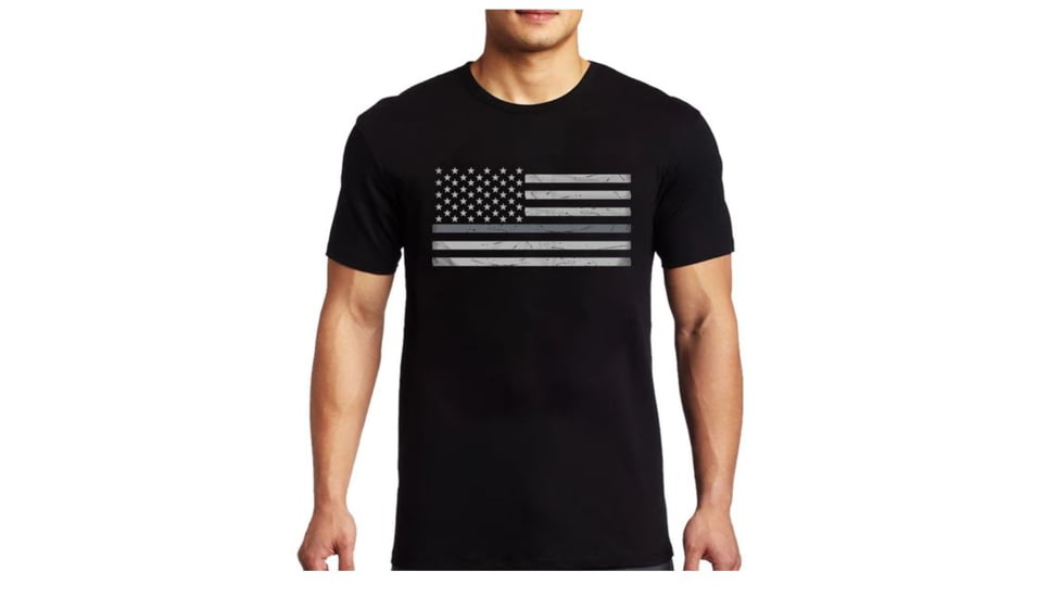 Thin Blue Line Men's - Short Sleeve Classic Thin Silver Line - MENS-CLASSIC-TSL-BLACK-XXL
