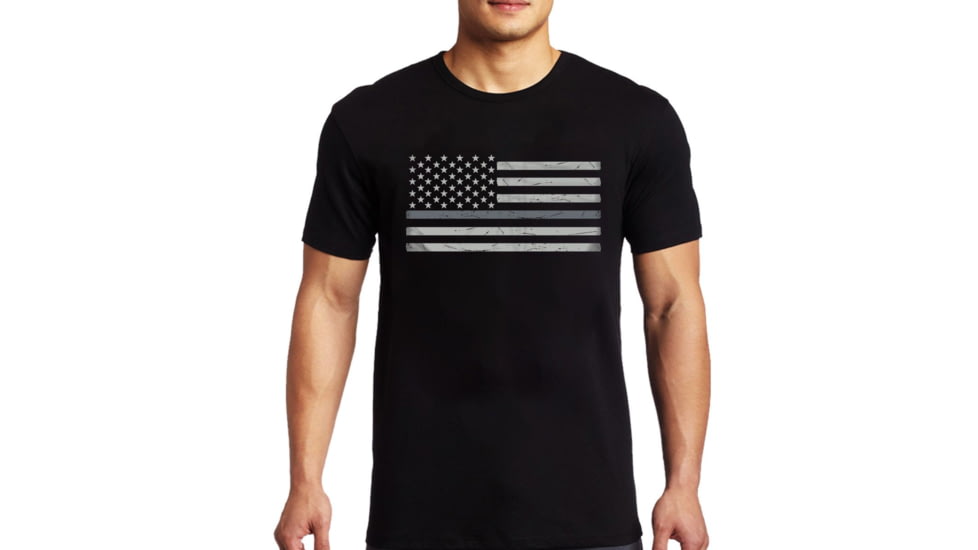 Thin Blue Line Mens - Short Sleeve Classic Thin Silver Line - MENS-CLASSIC-TSL-BLACK-XL