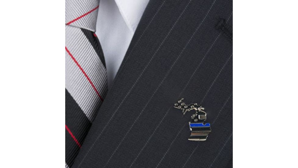 Thin Blue Line Michigan, American Flag Pin, Thin Blue Line - MI-TBL-PIN