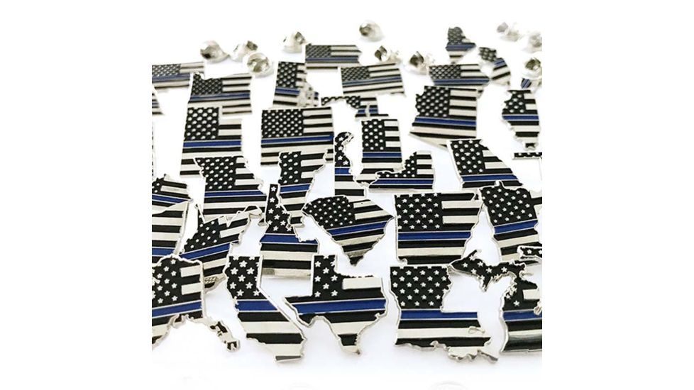 Thin Blue Line Louisiana, American Flag Pin, Thin Blue Line - LA-TBL-PIN