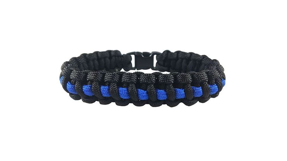 Thin Blue Line Paracord Survival Bracelet, , Thin Blue Line - TBL-PARA-10