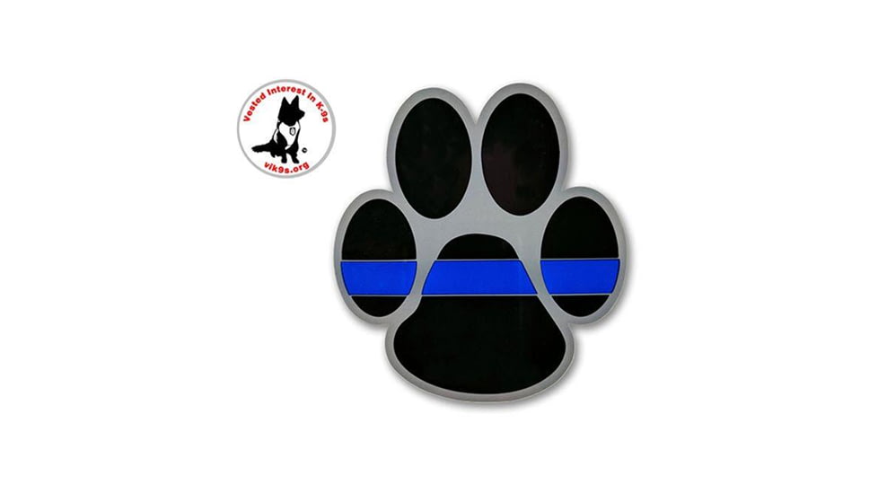 Thin Blue Line Paw Sticker, 3 X 3.5 Inches, Thin Blue Line - TBL-S-PAW