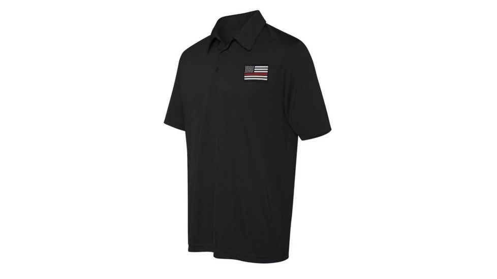 Thin Blue Line Polyester Sport Polo - Embroidered Thin Red Line American Flag - TRL-POLO-SPORT-XXL