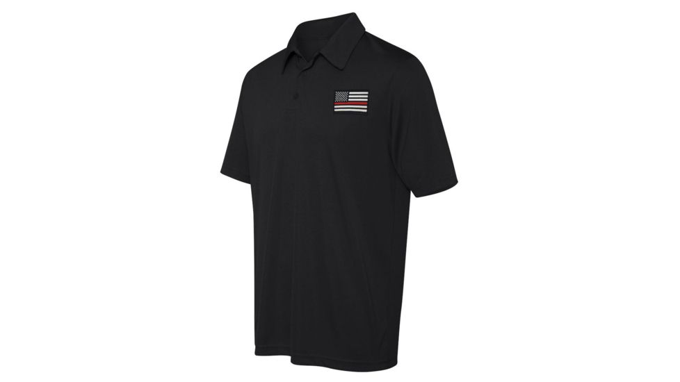 Thin Blue Line Polyester Sport Polo - Embroidered Thin Red Line American Flag - TRL-POLO-SPORT-XXXL